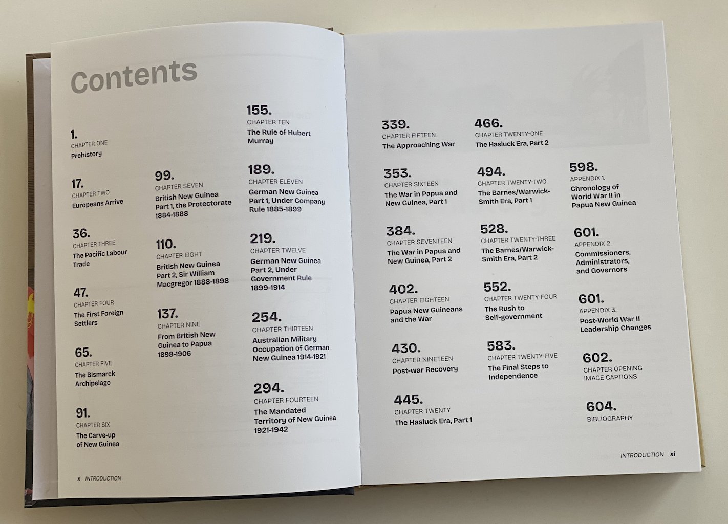 Contents page